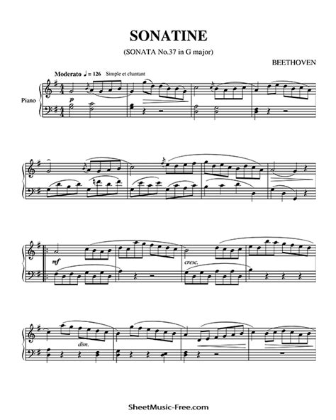 Download Sonatina In G Major Sheet Music Pdf Beethoven Download