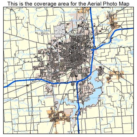 Aerial Photography Map Of Springfield Il Illinois