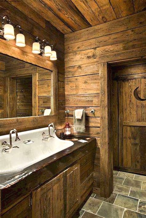 38 Stunning Log Cabin Bathroom Ideas Composition Fine Art Studio