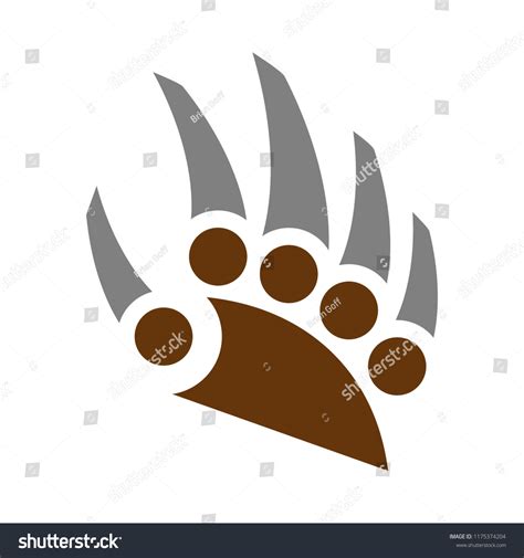 Grizzly Bear Claw Vector Illustration Stock Vector Royalty Free