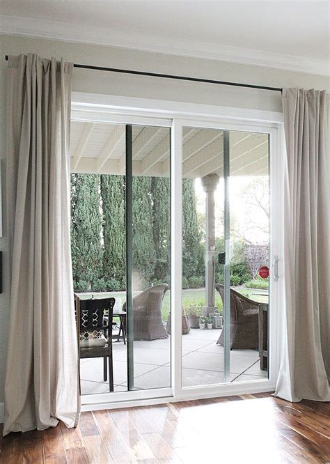 How To Hang Curtain Rod Over Sliding Door Ann Inspired
