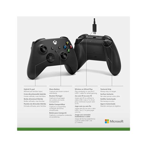 Microsoft Xbox Series X Wireless Controller With Usb C Cable