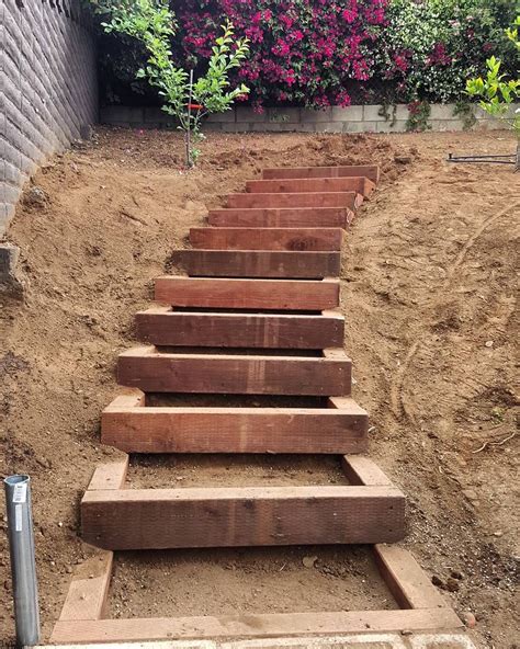 Timothy Gooden On Instagram Built A Nice Set Of Timber Garden Stairs Today Up An Embankment
