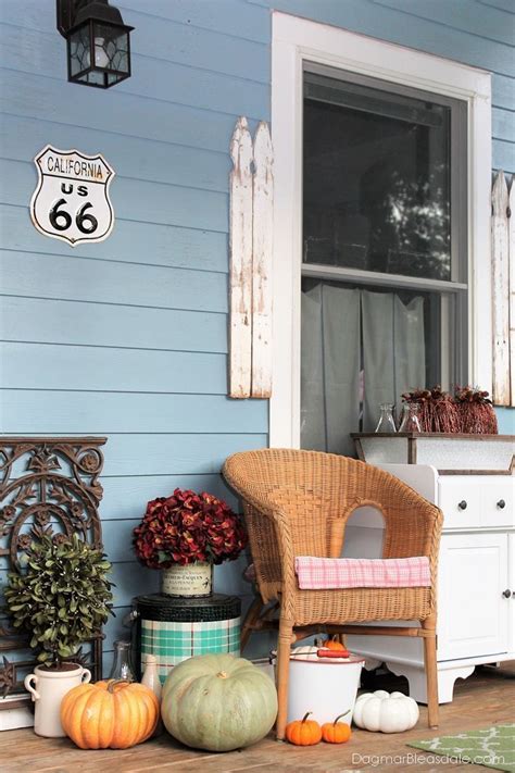 Blue Cottage Fall Home Tour With Vintage Farmhouse Decor Diy