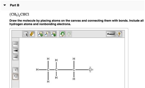 Solved Part B Ch C Chcl Draw The Molecule By Placing Atoms On The