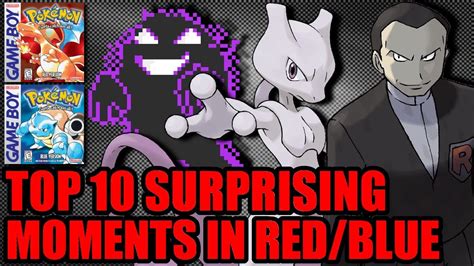 Top 10 Most Surprising Moments In Pokémon Red And Blue Part 2 Ft