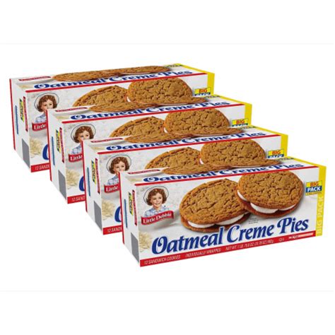 Oatmeal Creme Pies Big Packs 4 Boxes 48 Individually Wrapped