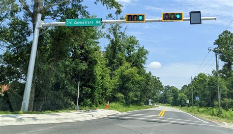 New Traffic Signal Now Active At Highway 95a Old Chemstrand Road