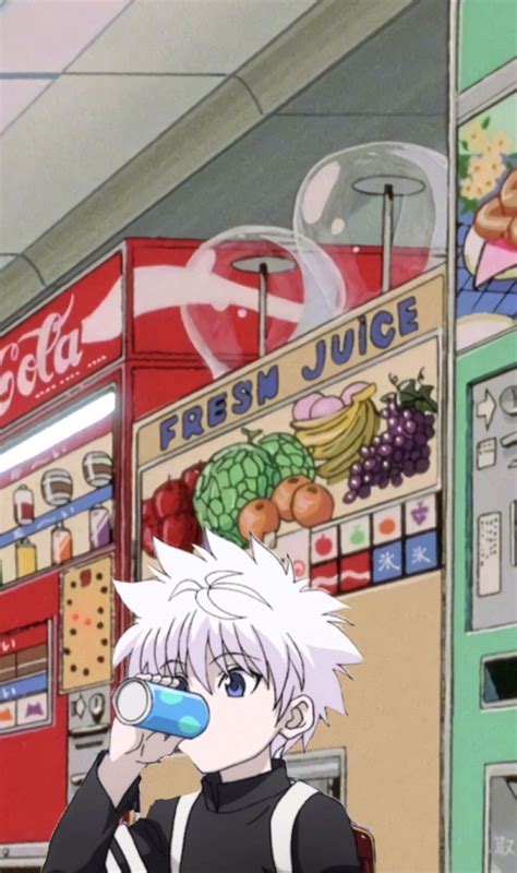 Anime Wallpaper Killua Drinking Pepsi Killua Anime Icon Icons