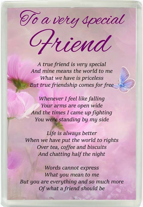 To A Very Special Friend Poem Jumbo Magnet Ideal Birthday Keepsake T