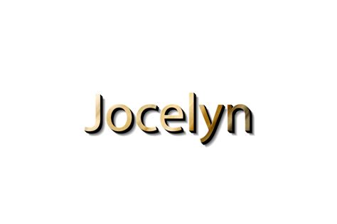Jocelyn Name 3d 16618571 Png