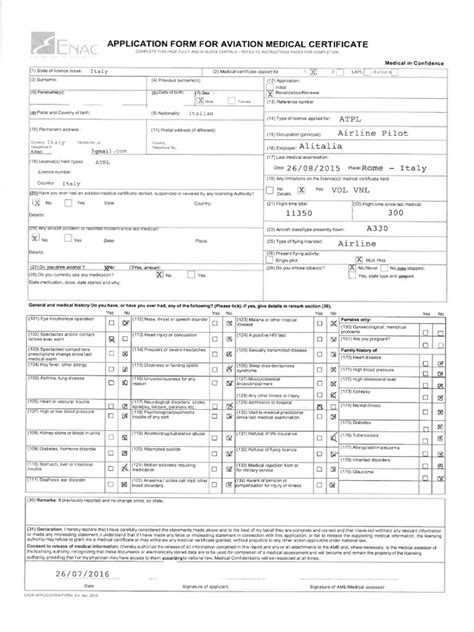 5 Easa Medical Certificate Application Form Example Pdf Pdf