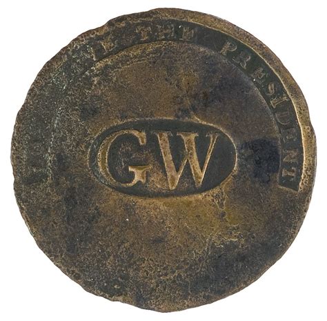 Hakes George Washington 1789 Inaugural Button Variation Of Albert