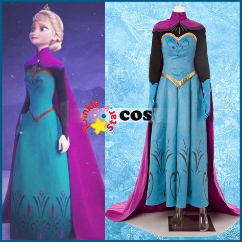 Aliexpress Com Buy Halloween Costume For Adult Women Princess Elsa Coronation Dress Elsa