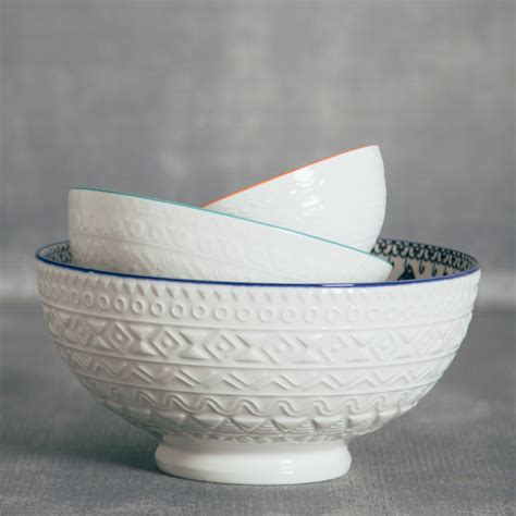 Casablanca White Serving Bowls - Relish Decor | Traditional dinnerware 