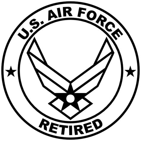 Us Air Force Circle Retired Sticker