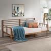 Welwick Designs Modern Solid Wood Twin Spindle Daybed Caramel HD The Home Depot