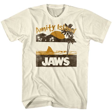 Jaws Amity Island Sand T Shirt Mens T Shirts Societees