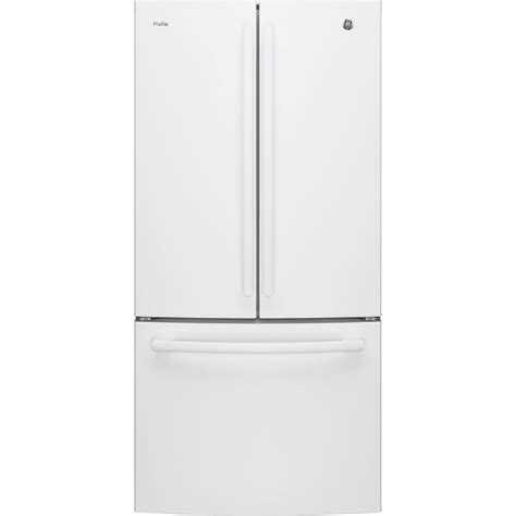 ge profile 33 inch w 24 8 cu ft french door bottom mount refrigerator in white the home depot