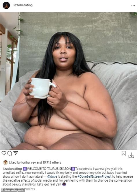 Lizzo Strips Naked In Unedited Selfie As She Talks Reversing The
