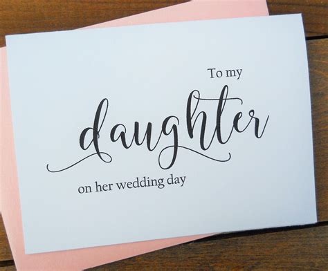 To My Daughter On Her Wedding Day Wedding Note By Longshadowpaper