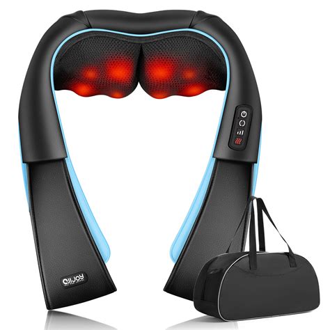 Alljoy Neck And Back Massager With Soothing Heat Shiatsu Shoulder Electric Deep Tissue 3d