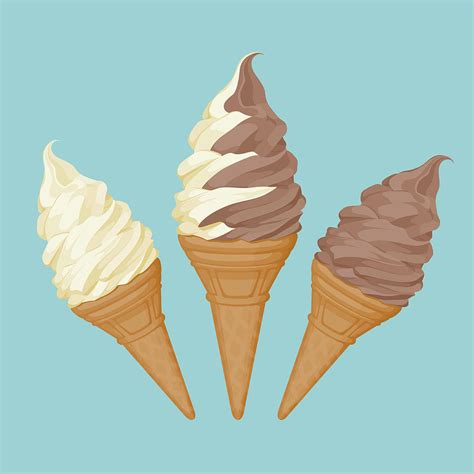Soft Ice Cream Cone Digital Art By Saemilee Fine Art America