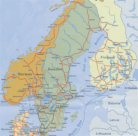 Map Of Scandinavia Countries Region Map Of Europe Countries