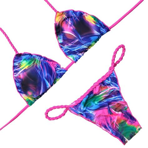 2017 Colorful Sexy Bikini Brazilian Bikini Set Halter Swimwear Women