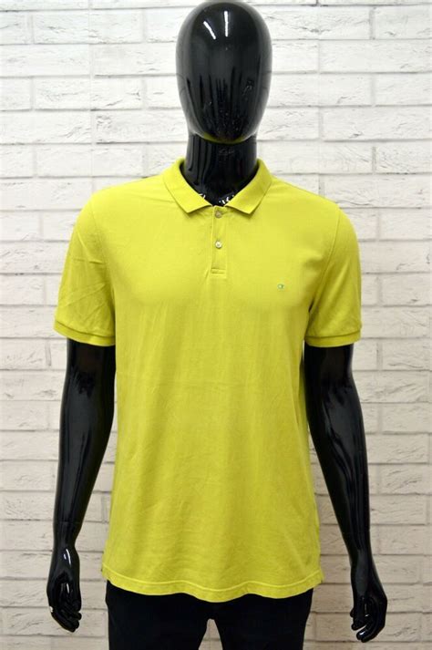 Polo CALVIN KLEIN Uomo Taglia L Maglia Maglietta Camicia ...