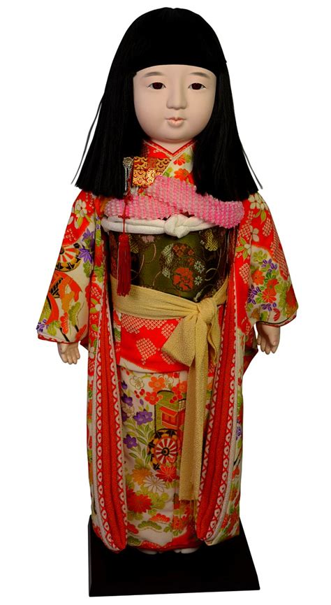 Japanese Antique Doll Of A Girl 1950s Japanese Traditional Dolls