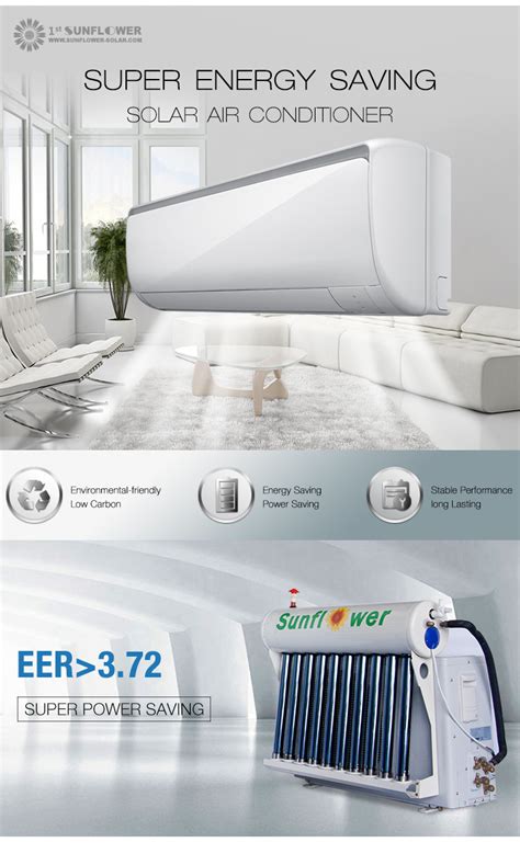 36000btu Solar Air Conditioner With Solar Collector Or Solar Flat Panel