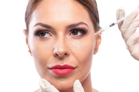 Attractive Woman Having Wrinkle Removing Treatment Stock Photo Image