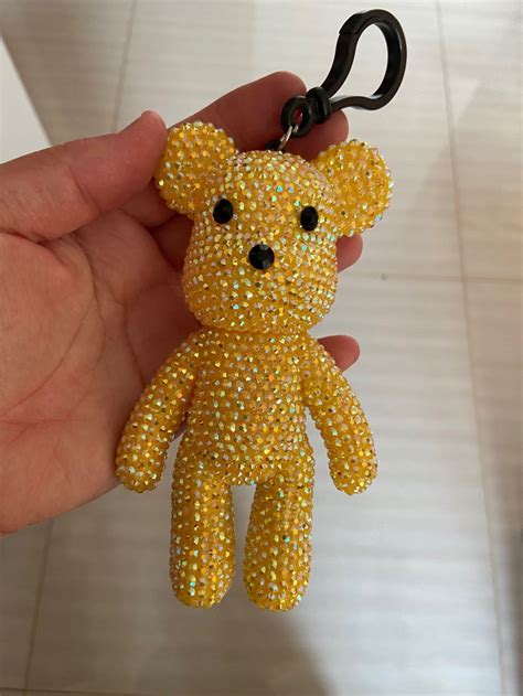 Rhinestone Crystal Bear Charm Keychain 5 Bear Cute Bag Etsy