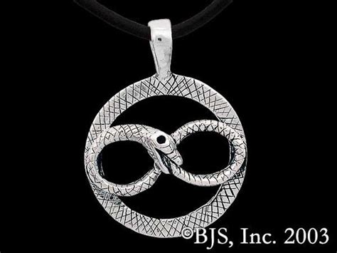 Ouroboros Necklace Infinity Snake Pendant Sterling Silver Etsy