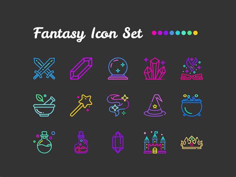 Fantasy Icon Set Freebie Download Sketch Resource Sketch Repo