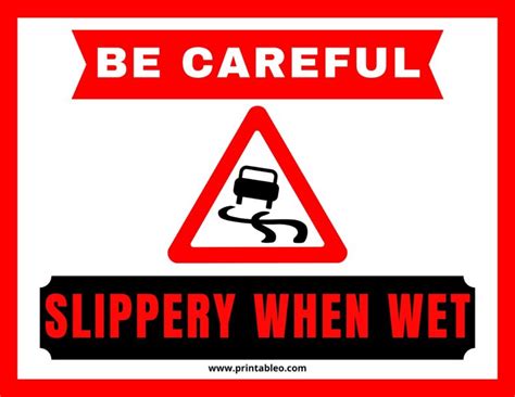 46slippery When Wet Signs Download Free Printable Pdfs