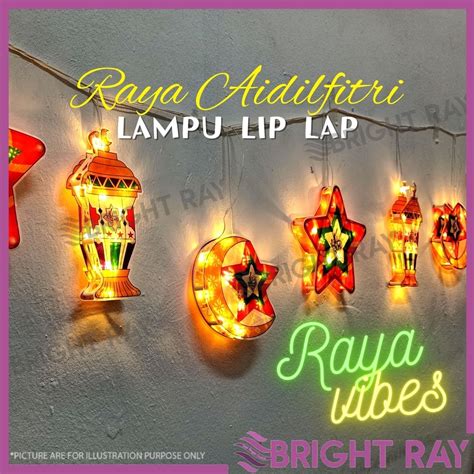 Ramadan Decoration Lampu Raya Kelip Lampu Liplap Fairy Light Lampu Bulan Bintang Plug Lampu