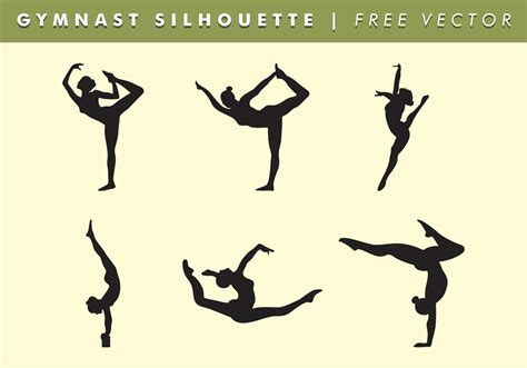 Gymnast Women Silhouette Vector Download Free Vector Art Stock