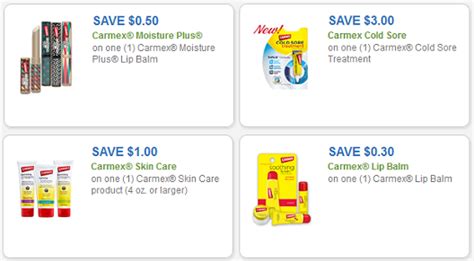 New Carmex Coupons Store Deals As Low As 45¢