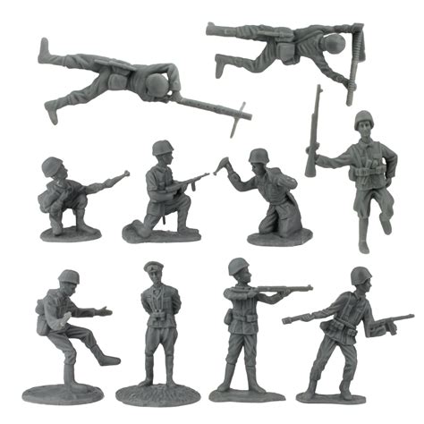 Bmc D Day Ww2 Plastic Army Men Toy Soldiers 34 Brit American German