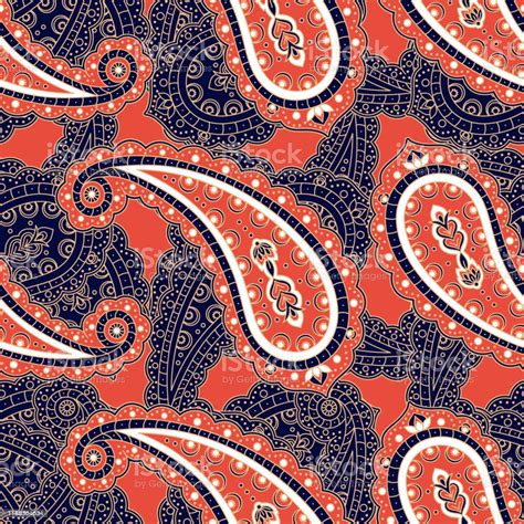 Indian Paisley Pattern Vector Seamless Floral Oriental Background For