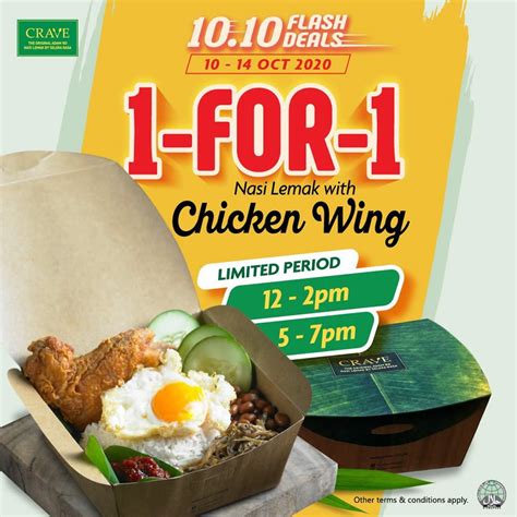 Expired Crave Is Offering 1 For 1 Nasi Lemak With Chicken Wing Deal