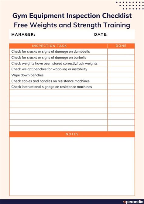 Gym Safety Checklist Template Ensure Facility Safety