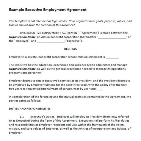 Ceo Contract Template
