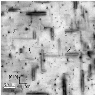 Bright Field TEM Image Of The Alloy With The Al Matrix Oriented Near A