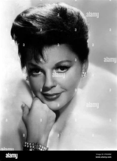 A Black And White Portrait Of The Film Star And Singer Judy Garland