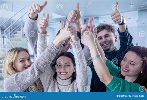 Portrait Of Happy Young Ambitious Business People Build Successful Team