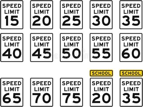 Speed Limit Sign 75 Clipart