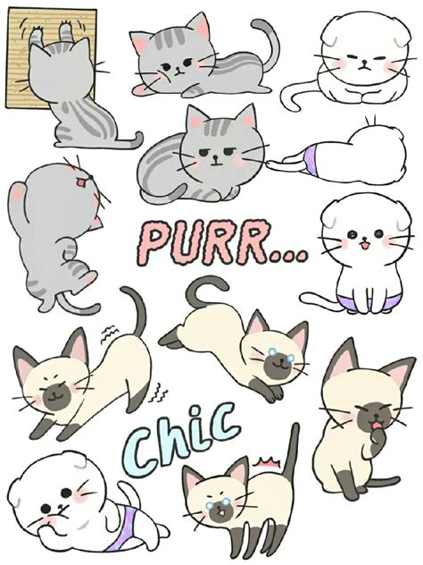Kitty Cat Stickers Printables Free Stickers Printable Cute Kitty Kitten Cat Scrapbookt